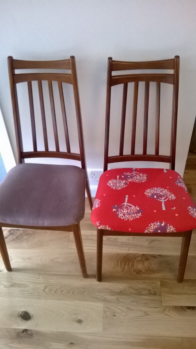 Sunday's project - Recover the dining chairs